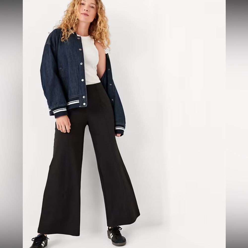 Old Navy Powersoft Wide Leg Pants Black Xl